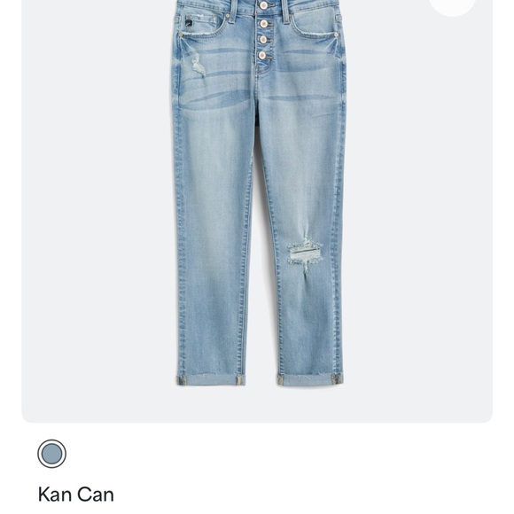 KanCan Light Blue Distressed Ankle Jeans - Picture 4 of 4